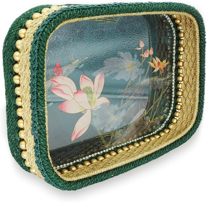 Zenpeace Wicke rBig Basket, Suitable For Hand-Woven Rectangular Basket Organizing and Decorating Projects, Clothes and Various Items