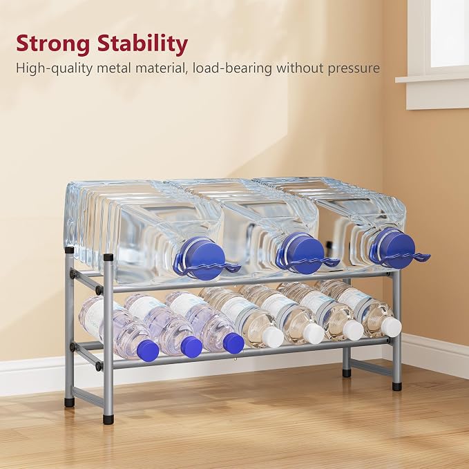 Expandable Shoe Rack for Closet 2 Tier, 28“-41“Stackable, Grey | Adjustable Shoe Organizer Closet Shoe Rack Floor, Metal Shoe Shelf Storage for Entryway, Closet, Garage, Front Door Entrance