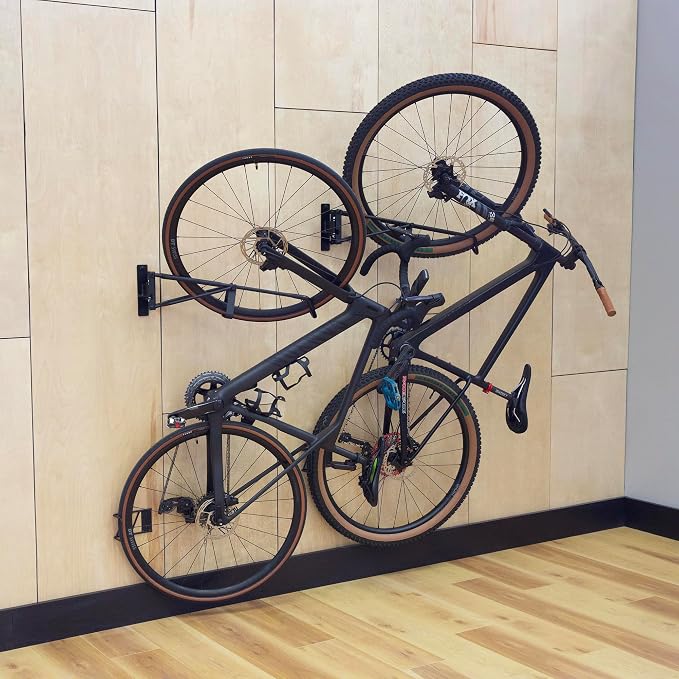 StoreYourBoard Swivel Bike Wall Mount, No Lift Vertical Rack | Wall Mount Bike Rack, Vertical Bike Storage, Swivels Flat to Wall, No Lift