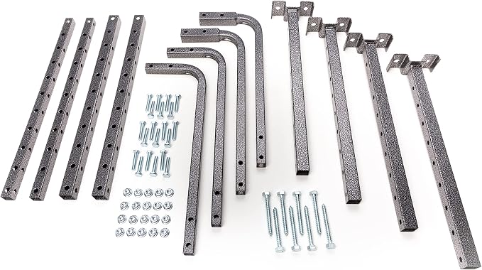 HyLoft 80844-10 34 in. x 26 in. Adjustable Garage Ceiling Mount Storage Rack Kit - Hammertone (Pack of 8)