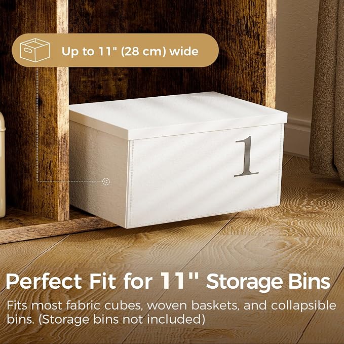 COMHOMA 9 Wood Cube Storage Organizer with Open Back and Removable Back Panels, 11In Brown Cube Storage Bookshelf, Cubicle Shelf Bookcase for Home Office Bedroom Living Room, Vertical or Horizontal