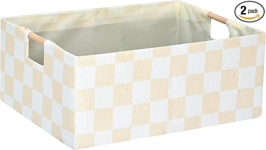 Storage Bin for Shelves Rectangle Closet Baskets Foldable Box with Handles, Gray Storage Bins, Storage Boxes for Home Office Car Dormroom