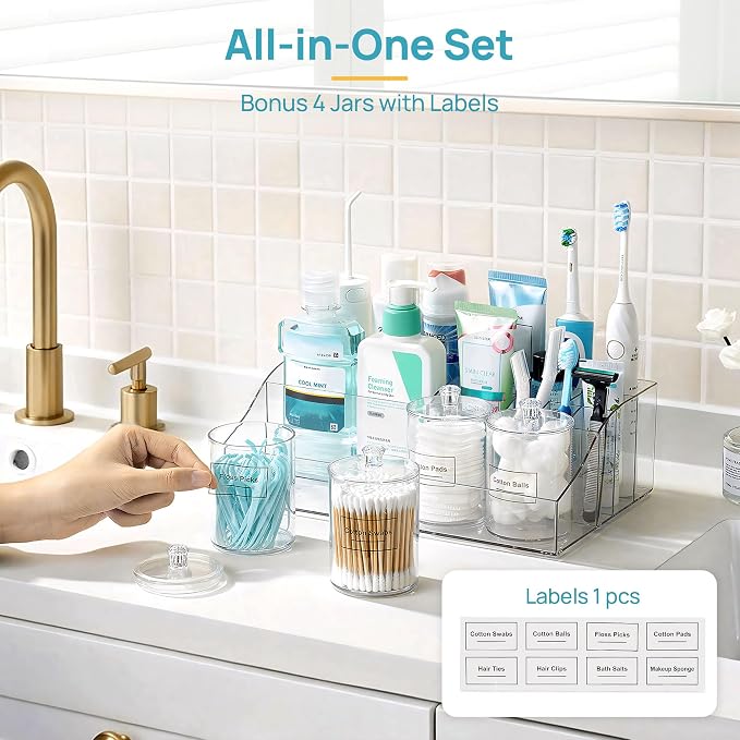 Vtopmart 5 PCS Bathroom Countertop Organizer Sets