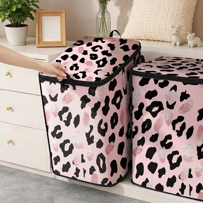 2pcs blanket storage bag for under bed,closet organizers 95L | quilt duvet sweater sheet bedding pillow clothes storage for closet,dorm moving essentials containers with portable handles