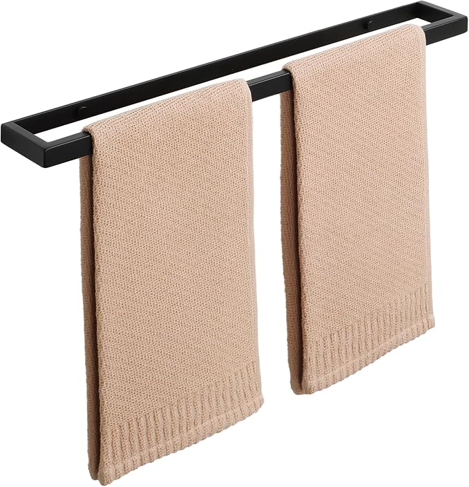 Alise 20 Inch Hand Towel Holder Black Towel Bar for Bathroom Wall Mounted | Towel Hanger Towel Rack for Bathroom Lavatory,SUS304 Stainless Steel Towel Rail for Bath Kitchen, Non-adhesive Mount