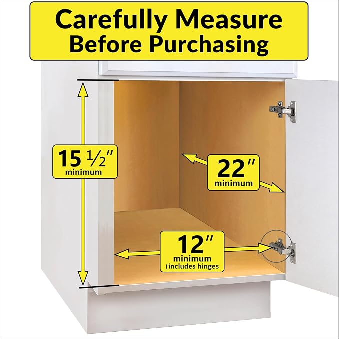 LYNK PROFESSIONAL® SELECT™ Pull Out Under Sink Kitchen Cabinet Organizer - 11.5 in. x 21 inch deep Drawer - Sliding Shelf Organizer and Undersink Storage Shelves - Lifetime Ltd. Warranty – Chrome