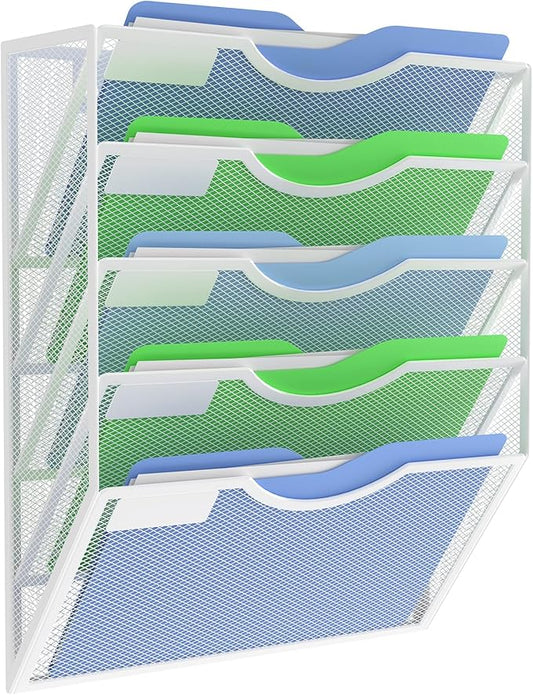 Kuntine.B Wall File Organizer Office Hanging Magazine Holder Wall File Organizer for Office Home