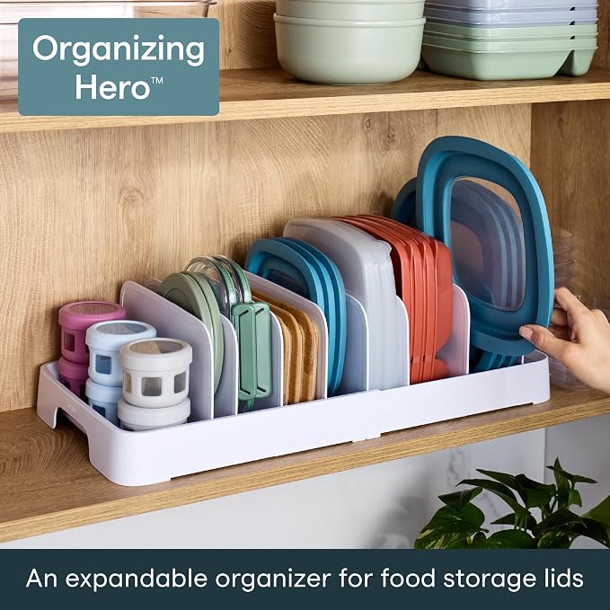 YouCopia StoraLid 40 Container Lid Organizer, Expandable Adjustable Holder