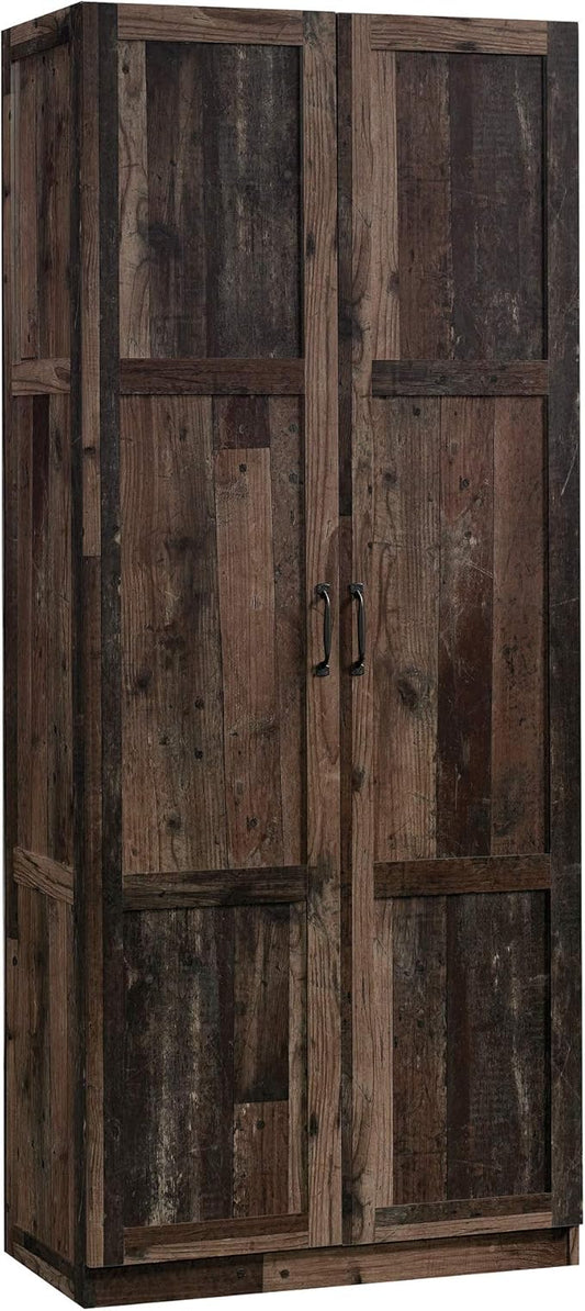 Sauder Select Storage Cabinet, Pantry Cabinet Kitchen Storage with Adjustable Shelves, Utility Room Storage Cabinet, in Reclaimed Pine