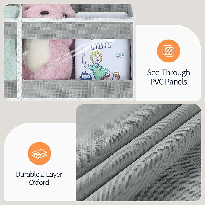 Yecaye 5-Tier Over The Door Organizer Dual-Column, 80lbs Load Over the Door Storage of 10 Compartments, Heavy Duty Door Organizer Hanging for Bedroom Closet Nursery Bathroom Pantry, Gray, 2 Pack