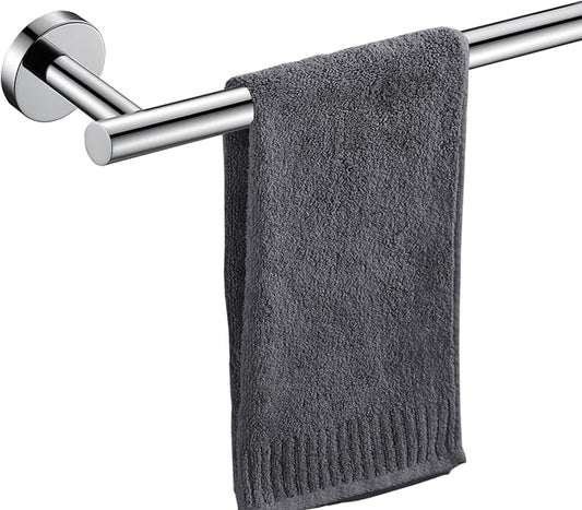 Towel Bar for Bathroom Polished Chrome, 27Inch Towel Rack Wall Mounted, Thicken Round Bath Towel Holder Rod SUS304 Stainless Steel, Heavy Duty Dish Cloths Hanger for Bathroom, Kitchen