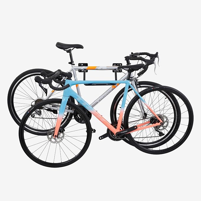 Saris 2-Bike Wall Hanger – Heavy-Duty Horizontal Bike Storage Rack with Soft-Vinyl Coated Cradle, 16″-On-Center Mounting, Space-Saving Design