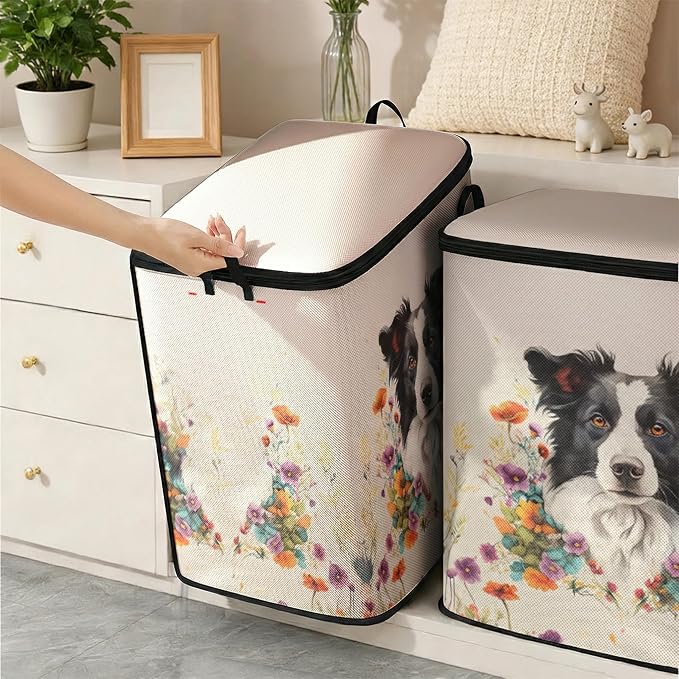 2pcs blanket storage bag for under bed,closet organizers 95L | clothing sweater sheet bedding comforter duvet quilt pillow toy storage bags with lids,dorm room essentials for containers