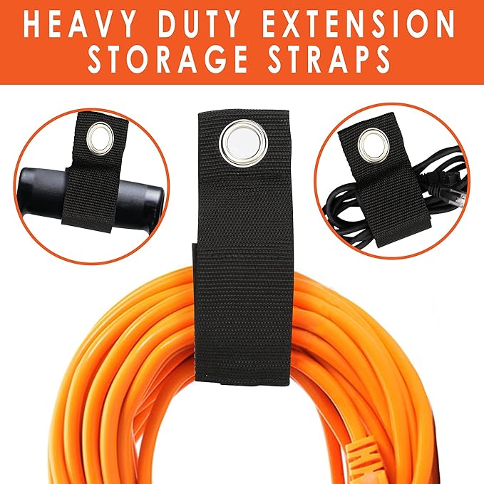 KOFANI Heavy Duty Steel Hooks-16PK Orange Wall Mount Garage Storage Hangers | Wall Hooks Geavy Duty for Hanging Bike, Ladder, Garden Tools,Broom,Hose，Anti-Slip Coating Garage Wall Organization