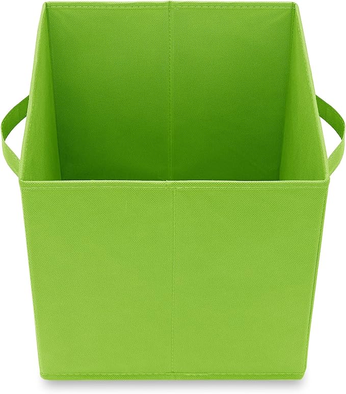 Casafield Set of 6 Collapsible Fabric Cube Storage Bins, Multicolor - 11" Foldable Cloth Baskets for Shelves, Cubby Organizers & More