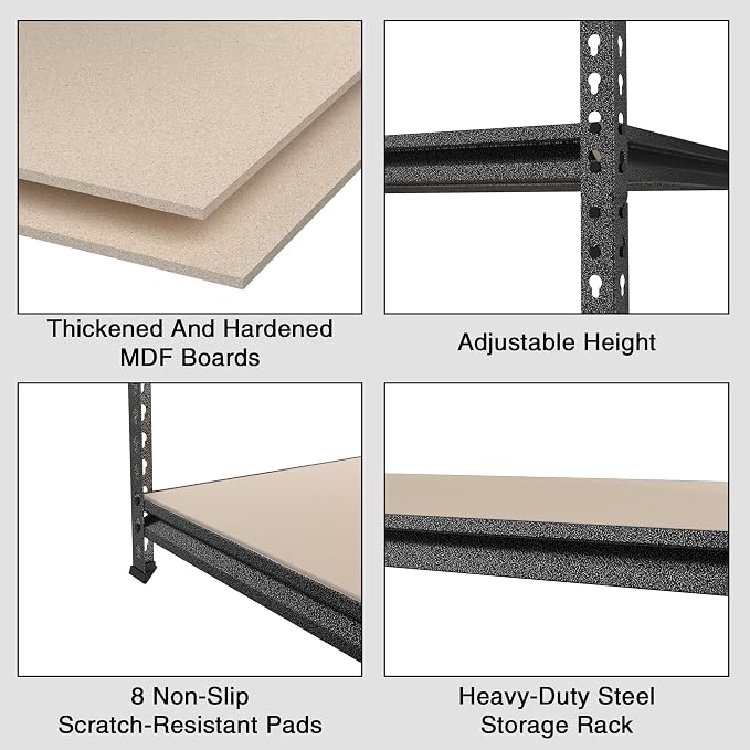 WORKPRO 5-Tier Adjustable Metal Shelving, 36”Wx18”Dx72”H,4000LBS Capacity