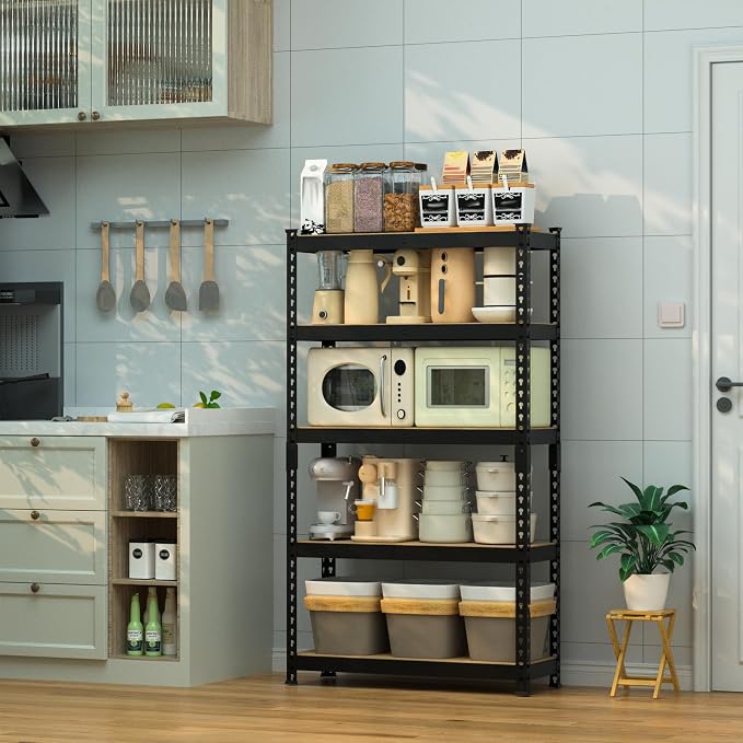 WORKPRO Shelving with MDF Board, 27-2/5"W x 11-7/10"D x 60" H, 1650LBS Load