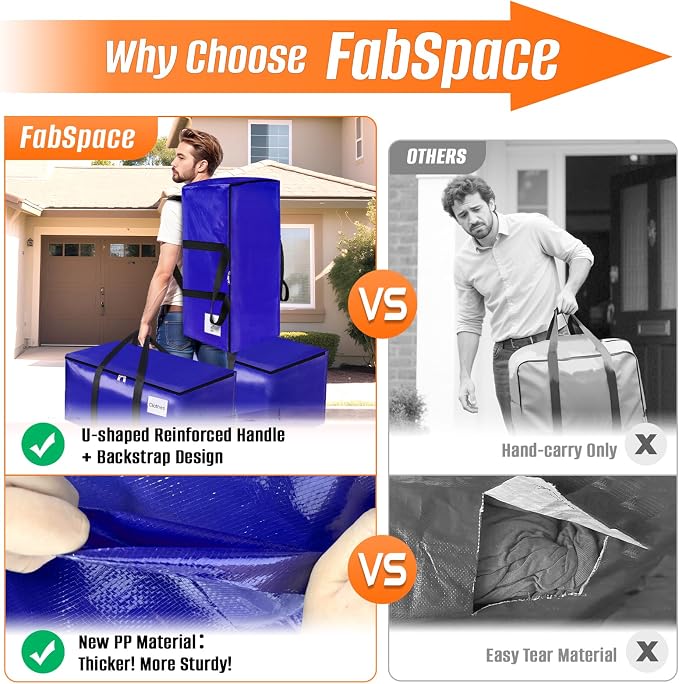 Moving Bags with Backpack Straps & Carry Handles (20 Gallons, Count, 10)