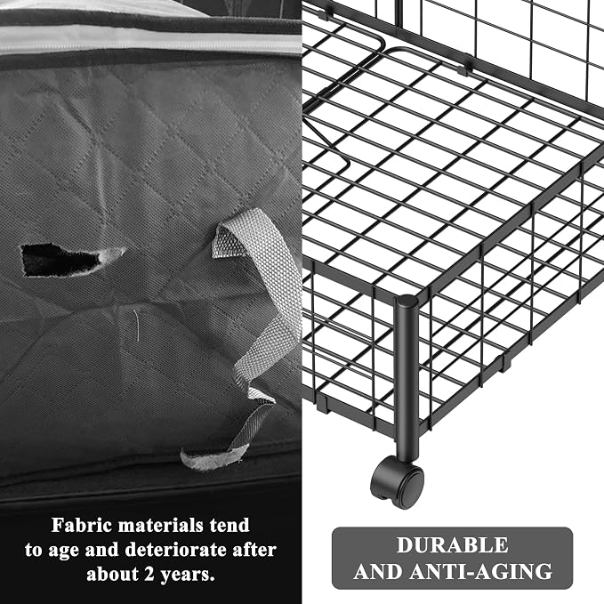 Hleelomi Under Bed Storage with Wheels, 360° Rotating, No-Assembly Underbed Storage Containers, 2PACK