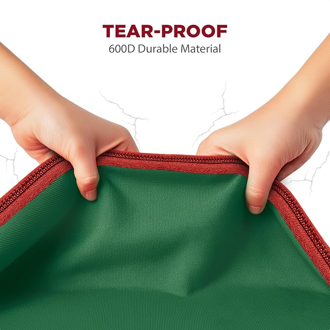 HOLDN’ STORAGE Premium Wrapping Paper Storage Container, Green | Durable 600D Tear-Proof, Fits 27 Rolls Gift Wrap, Extra Pockets for Ribbons & Bows, Underbed Storage