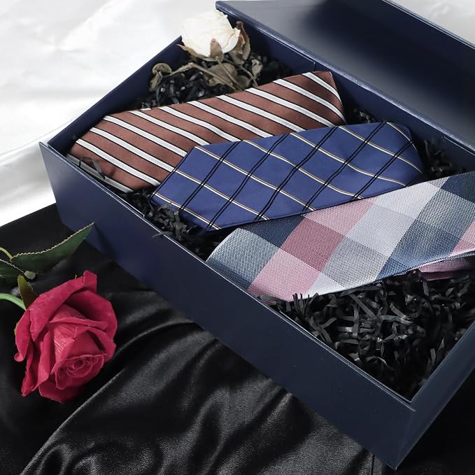 LFBOX Navy Blue Gift Box with Magnetic Lids 1 Pack | Large Bridesmaid Groomsman Proposal Boxes,13.8x8.3x4.4 in, Collapsible Rectangle Storage Box
