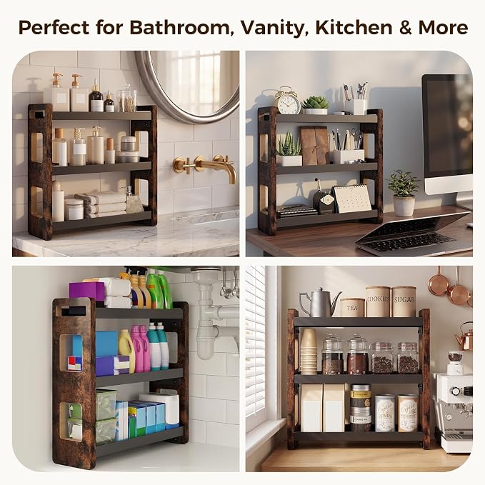 Bathroom Counter Organizer, Vanity Organizer, Perfume Organizer | Bathroom Organizers and Storage, Bathroom Sink Shelf, Countertop Organizer, Makeup Organizer, Cologne Stand