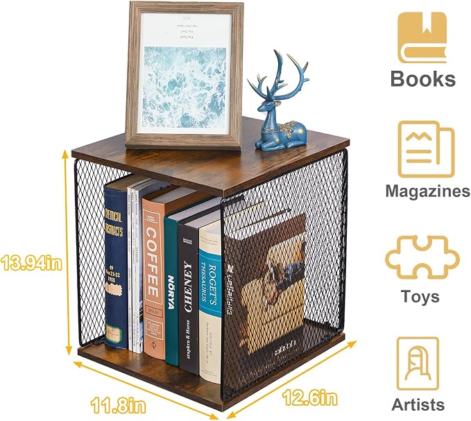 Dmevkic 3 Cube Vinyl Record Storage | DIY Stackable 120-150 Records Visualize Album Storage Record Storage Crate