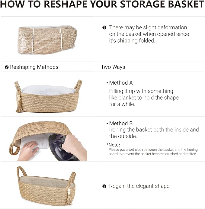 Mkono Toilet Paper Basket, Boho Bathroom Decor, Small Storage Organizer | Brown, 15.7"L x 6"W, Back of Toilet Basket, Decorative Woven Tray with Handles, Space-Saving, Living Room Bedroom, 1 Pack