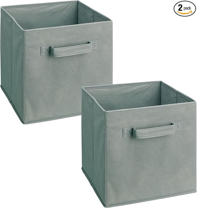 ClosetMaid 18657 Cubeicals Fabric Drawer, Gray, 2-Pack