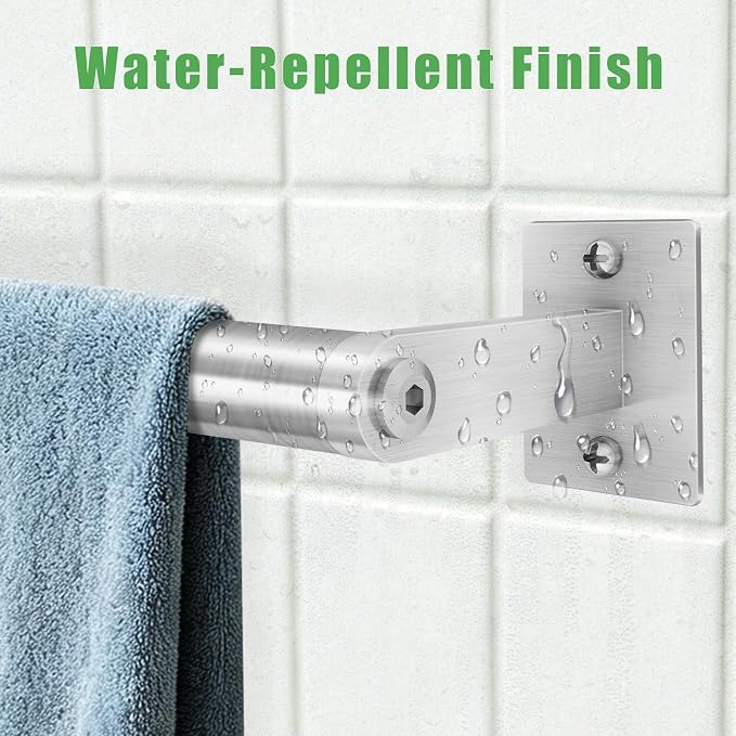 VOTZAAQ Brushed Nickel Towel Bar for Bathroom Wall,Stainless Steel Towel Racks for Bathroom Wall Mounted, Space-Saving Towel Storage, 24 Inch