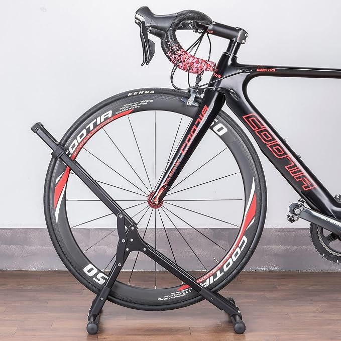 Bike Floor Stand Rack- Indoor Bike Stand for Garage/Home - Bike Storage Bicycle Parking Rack Fit 20”-29” Mountain Road Bikes (2 Bike Rack)
