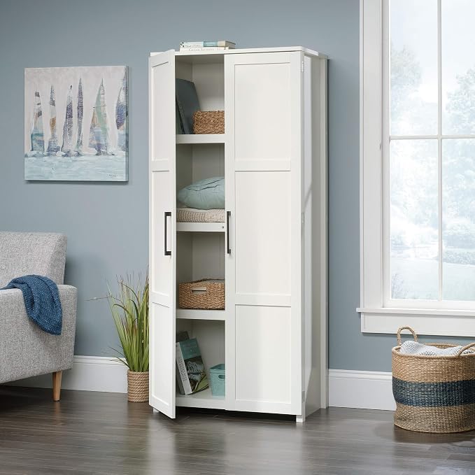 Sauder HomePlus Storage Cabinet/ Pantry cabinets, White finish