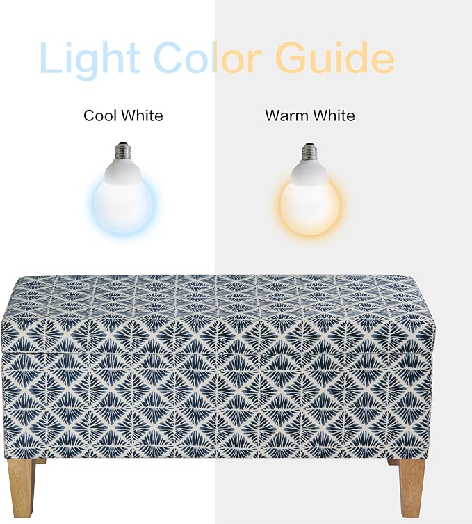 HomePop 36" Decorative Storage Bench - Blue Geometric Pattern