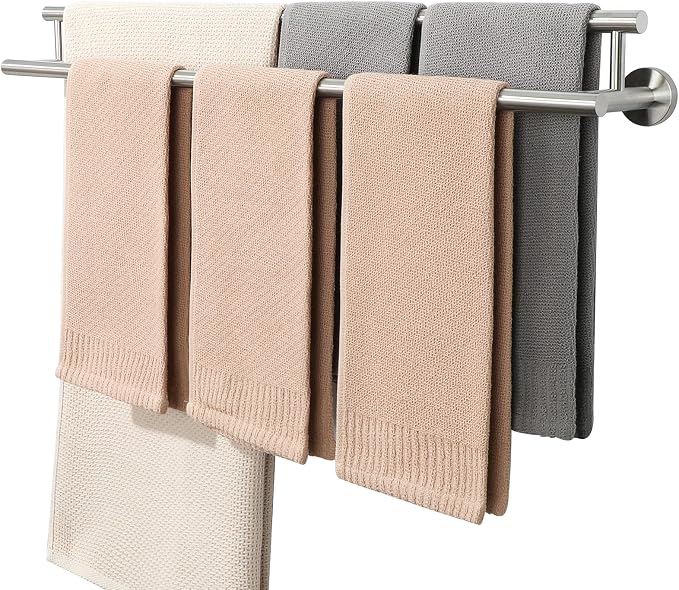 Alise Double Towel Bar,32 Inch Towel Rack for Bathroom Wall Mounted,Nickel | Bathroom Towel Rack SUS304 Stainless Steel Bathroom Towel Holder Quick Drying Hand Towel Holder Towel Bar for Walls