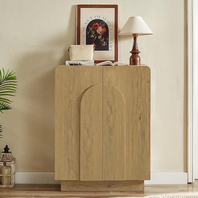 Shoe Storage Cabinet with Doors, Large Shoe Cabinet Storage for Entryway, Wooden 6 Tier Shoe Organizer Cabinets with Adjustable Shelves for Entrance Hallway Living Room Foyer (Oak)