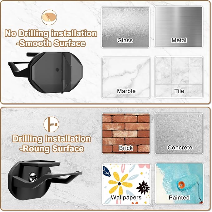 Niunuerga 48 Pack Adhesive Hat Hooks for Wall, Super Strong Hat Rack for Baseball Caps, Minimalist Hat Organizer Display for Home Decor, Hat Hangers Holder for Wall, Door, Closet, No Drilling (Black)
