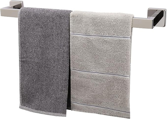 TocTen Bath Towel Rack - Square Base Thicken SUS304 Stainless Steel Towel Bar for Bathroom, Bathroom Accessories Towel Rod Heavy Duty Wall Mounted Towel Holder. (Chrome, 20)