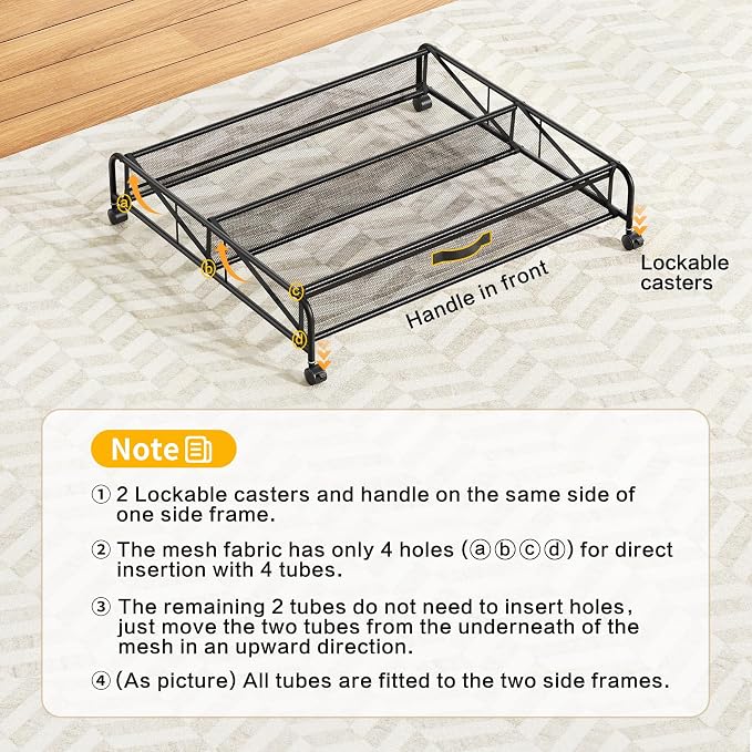 Under Bed Shoe Storage Organizer, 2 Pack Under Bed Storage Containers with Wheels for Under Bed Shoe Organizer Drawer Space Saving for bedroom