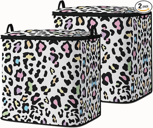 2pcs blanket storage bag for under bed,closet organizers 95L | clothing sweater sheet bedding comforter duvet quilt pillow toy storage bags with lids,dorm room essentials for containers