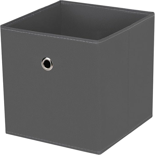 13 inch cube storage bins,collapsible fabric storage cubes Decorative storage basket,apply to clothes organizer box,shelves in closet,laundry,daycare centers,kitchen,offices,Set of 1,(Gray)