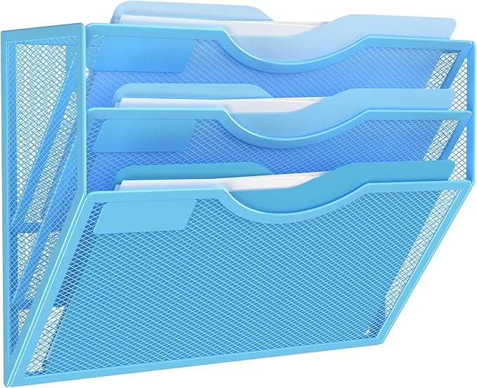 Kuntine.B Wall File Organizer Office Hanging Magazine Holder Wall File Organizer for Office Home