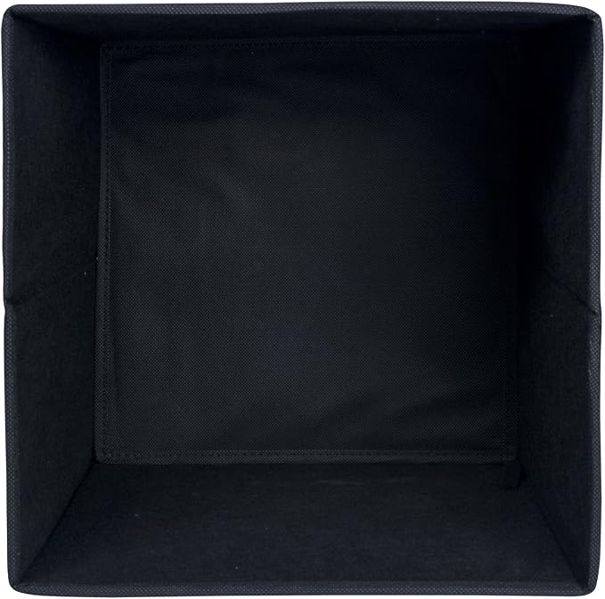 DII Non Woven Fabric Storage Bin Collection Collapsible Organizer Cube, Small Set, 11x11x11, Black, 2 Count (Pack of 2)