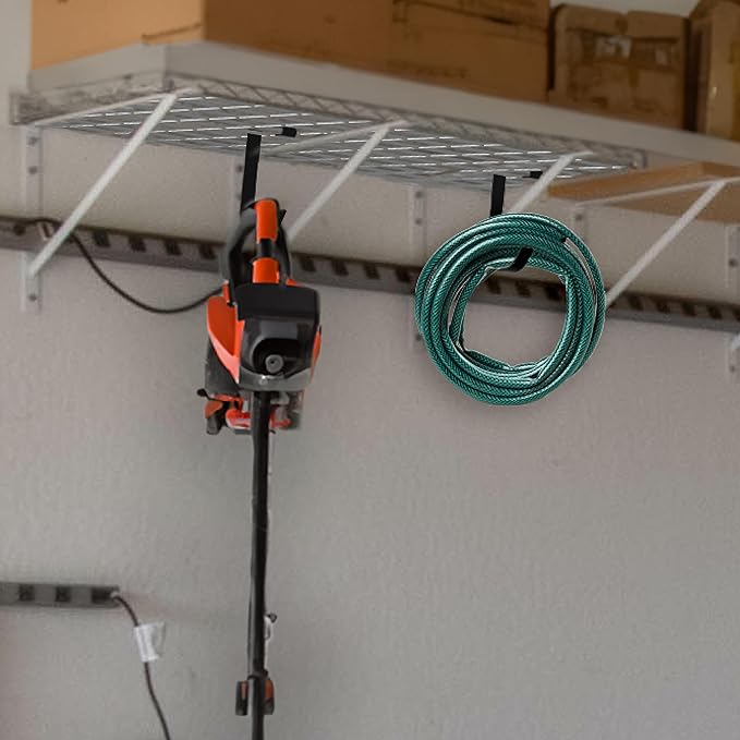 Bike Hooks for Garage Ceiling Mount Rack – Heavy Duty Bicycle Hanging Hooks Overhead Garage Storage Rack for Ceiling Hanging Bicycle Shelves Wall Hanger | For garage ceiling storage racks to hang bicycles, ladders and equipment.