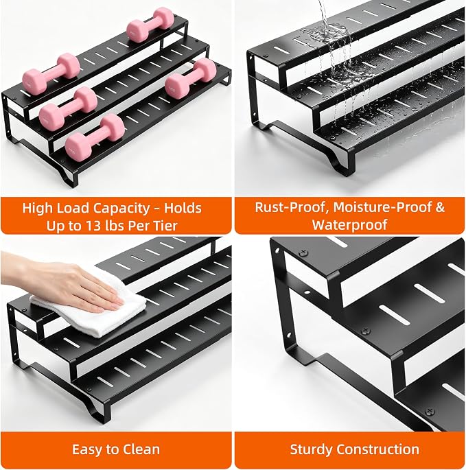 Expandable Can Organizer for Pantry, 3-Tier Adjustable Metal Can Rack | Tiered Pantry Shelf, Adjustable Width Can Dispenser for Deep Cabinet,Kitchen Countertop & Canned Goods Storage Holder