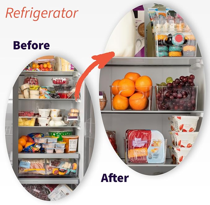 ClearSpace Pantry Organizers and Storage, Cabinet & Kitchen Organizer and Storage - Fridge Organizer, Drawer Organizer and Snack Organizer - Refrigerator and Cupboard Shelf Organizer