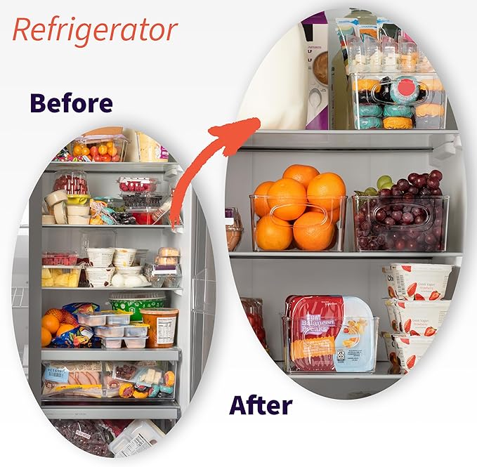 Pantry Organizers and Storage, Cabinet Organizer Kitchen Organizers and Storage - Fridge Organizer, Drawer Organizer & Snack Organizer - Refrigerator Organizers and Storage, Cupboard Shelf Organizer