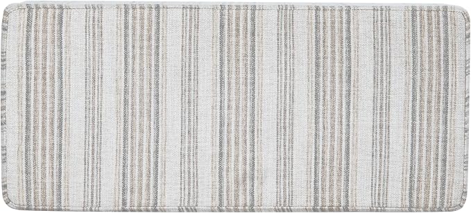 HomePop Malmo 36" Storage Bench - Gray Striped Pattern