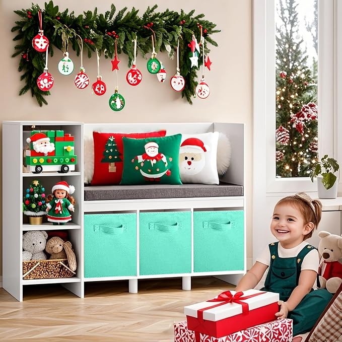 ShellKingdom Storage Bins, Foldable Fabric Storage Cubes And Cloth Storage | Storage Organizer For Closet And Toys, 10.5x10.5x11 INCH, 6 Pack (Mint Green)