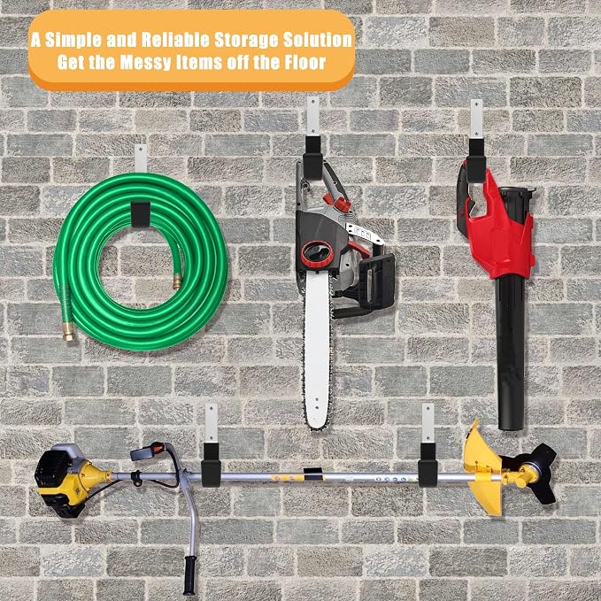Heavy Duty Utility Hooks for Garage Storage Utility Hooks Wall Mount,Garage Hooks Heavy Duty,Garage Wall Hooks,Hose Holder,Bike Hooks,Ladder Hooks,Leaf Blower Hanger (2S & 2M & 2L)