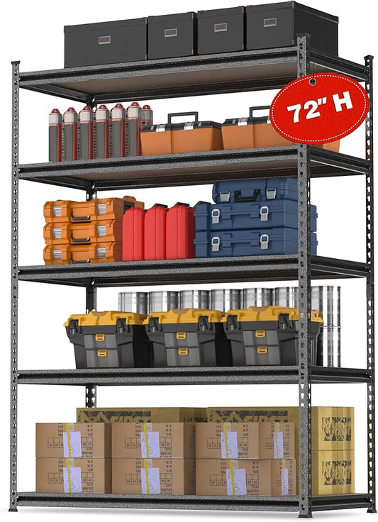 WORKPRO 5-Tier Adjustable Metal Shelving, 36”Wx18”Dx72”H,4000LBS Capacity